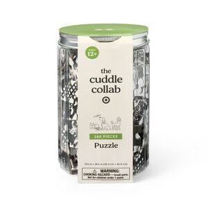 The Cuddle Collab 285-Piece Black & White Jigsaw Puzzle, 12 ¾” x 16 ¾”